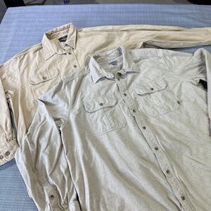 RedHead Guide Series Pair of Shirts Mens XXL Tall Beige Chamois Flannel Outdoors